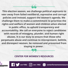 Stand for women’s rights and welfare this 2022 National Elections