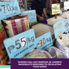 Women call out Marcos Jr. admin’s inadequate response to escalating food crisis