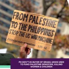 PH Gov’t #3 buyer of Israeli arms used to fund Palestine genocide, killing women & children