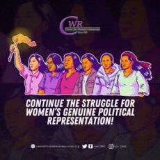 Continue the struggle for women’s genuine political representation!