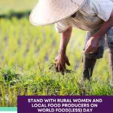 Stand with rural women and local food producers on World Food(less) Day
