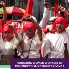 Honoring Women Workers of the Philippines on Bonifacio Day
