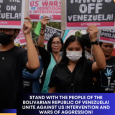 Stand with the people of the Bolivarian Republic of Venezuela! Unite against US intervention and wars of aggression!